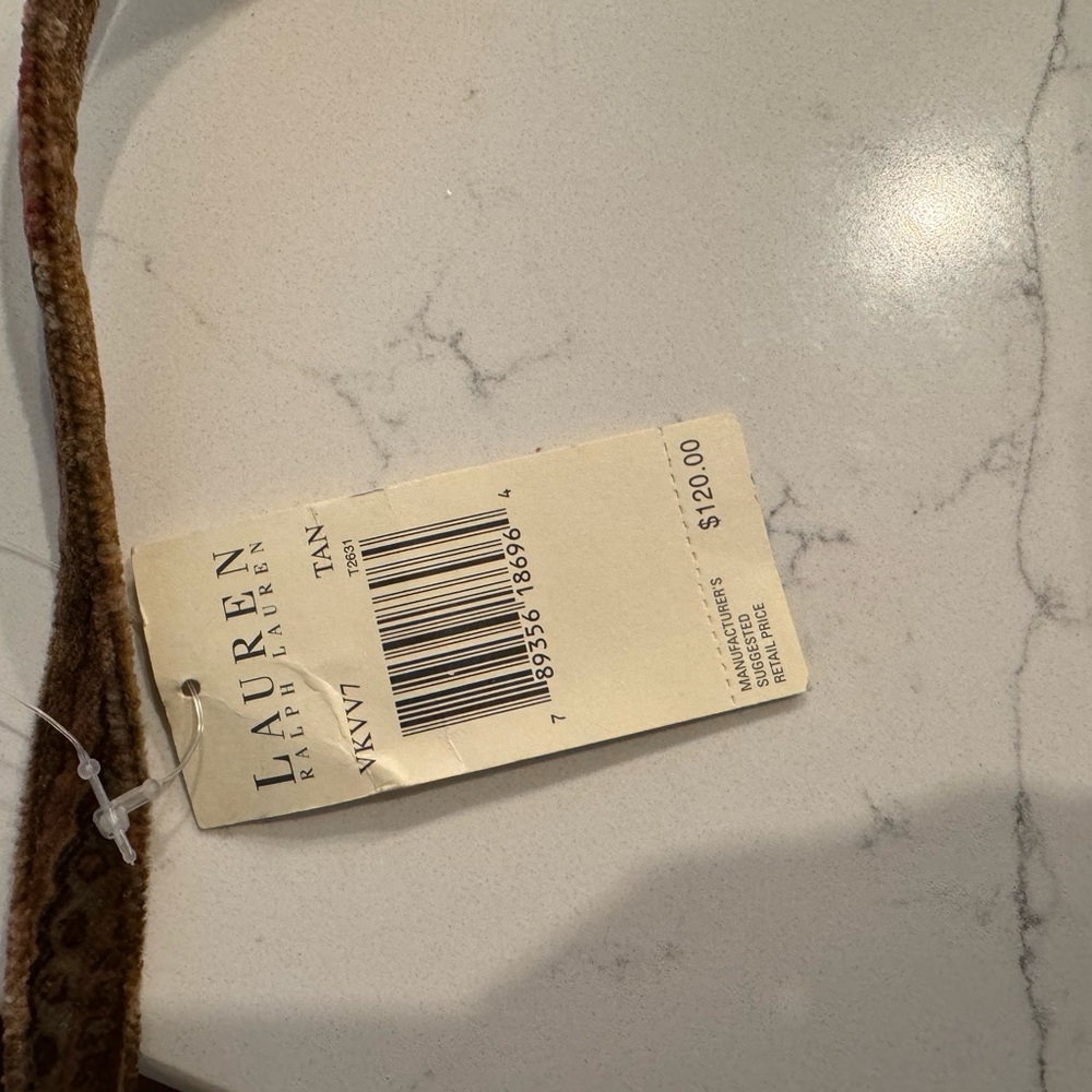 Ralph Lauren Tan Paisley print purse